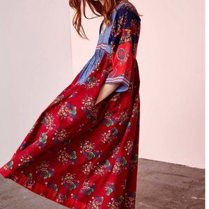 Ulla Johnson Floral Print Midi Length Dress